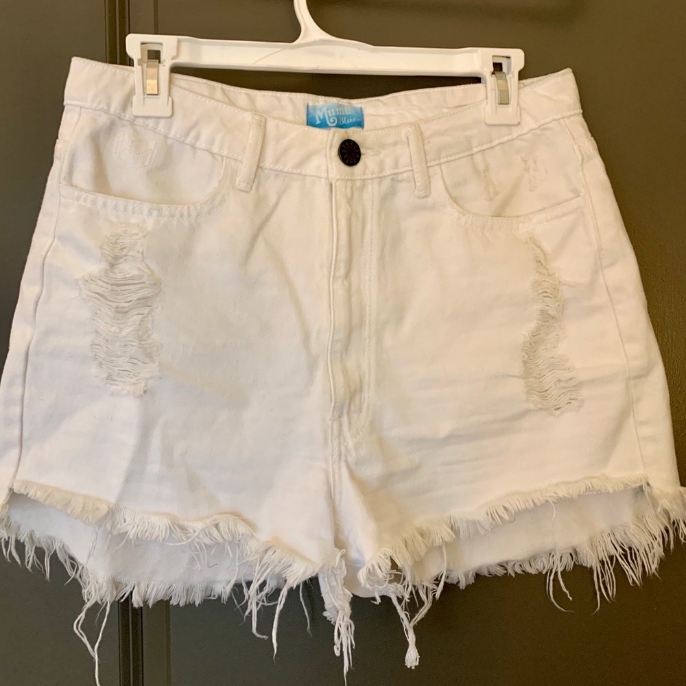MAKE AN OFFER! Mumu Blue White denim shorts Sz 30